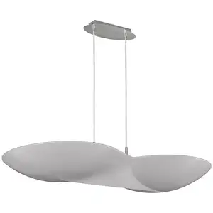 Luminaire Center Inspired Mantra - Flow - Suspension à 6 ampoules GU10, chrome, blanc