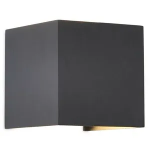 Mantra Iluminación Applique d'extérieur LED Davos angulaire, on/off, gris foncéVendu parluminaire