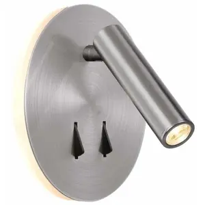 Luminaire Center Applique murale intérieure liseuse Led Cayman alu satiné - Mantra pas cher