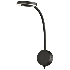 Luminaire Center Applique avec liseuse Fusion - Noir matVendu pardarty