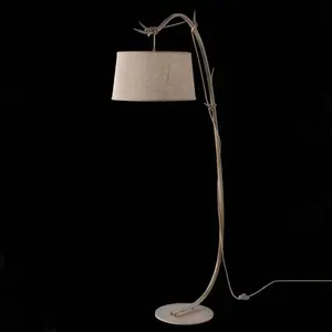 Comparateur de prix : Mantra Iluminación Lampadaire Sabina avec abat-jour en tissu