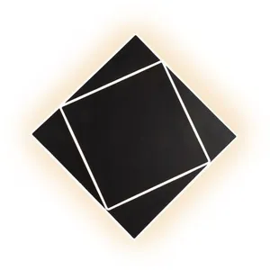 Mantra Iluminación Applique murale LED Dakla, noir, 18x18 cm