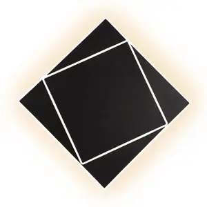 Mantra Iluminación Applique murale LED Dakla, noir, 28x28 cm pas cher