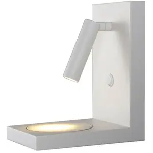 Mantra Iluminación Applique murale LED Zanzibar avec lampe de lecture LED, blanc pas cher