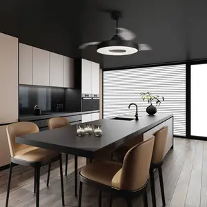 Comparateur de prix : Mantra Iluminación Ventilateur de plafond LED Coin noir moteur DC sile...