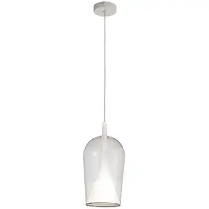 Comparateur de prix : Suspension led verre-métal blanche design scandinave - mantra - elsa