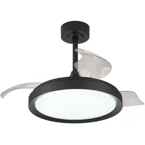 Mantra Iluminación Ventilateur plafonnier MISTRAL MINI noir pas cher