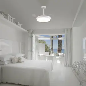 Mantra Iluminación Ventilateur de plafond LED Mistral Mini blanc DC si... pas cher