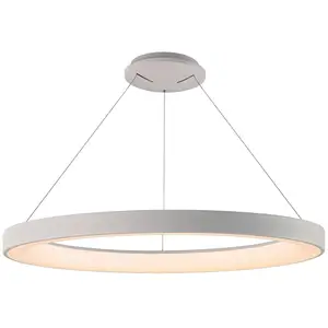 Mantra Iluminación Suspension LED Niseko II, télécommande, Ø 65 cm, bl... pas cher
