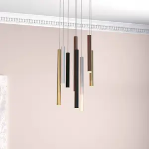 Mantra Iluminación Suspension LED Cala, 8 lampes, ronde, aluminium, fe...Vendu parluminaire