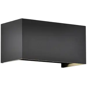 Mantra Iluminación Applique d'extérieur LED Davos double, noir, intens...