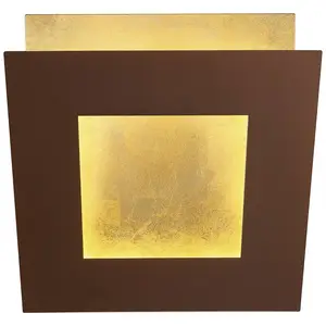 Mantra Iluminación Applique murale LED Dalia, corten/or, 22 x 22 cm, a...