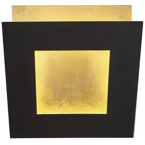 Mantra Iluminación Applique murale LED Dalia, noir/or, 18 x 18 cm, alu...Vendu parluminaire