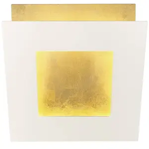 Applique Dalia 22cm, LED 24W, 3000K, 1680lm, Or/Blanc, Garantie 3 ans pas cher