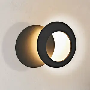 Mantra Iluminación Applique murale LED Toronto, noir, Ø 22 cm, alumini... pas cher
