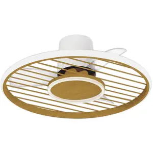 Mantra Iluminación Ventilateur de plafond LED Soho bois moteur DC sile... pas cher