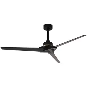 Mantra Iluminación Ventilateur de plafond LED Brisa Mini noir/bois sil... pas cher
