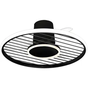 Mantra Iluminación Ventilateur de plafond LED Soho noir moteur DC sile... pas cher