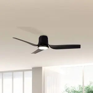Mantra Iluminación Ventilateur de plafond LED Ushuaia noir DC silencie... pas cher