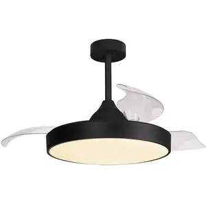 MANTRA - Ventilateur de plafond ALASKA 60W noir 2700K-5000K 3300 lm pas cher