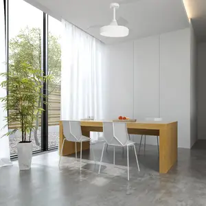 Mantra Iluminación Ventilateur de plafond LED Alaska Mini blanc DC sil... pas cher