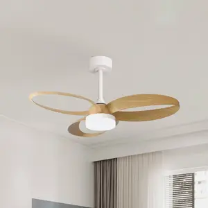 Mantra Iluminación Ventilateur de plafond LED Infinity décor bois DC s... pas cher