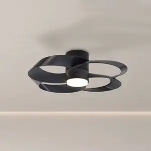 Mantra Iluminación Ventilateur de plafond LED Rose noir moteur DC sile... pas cher