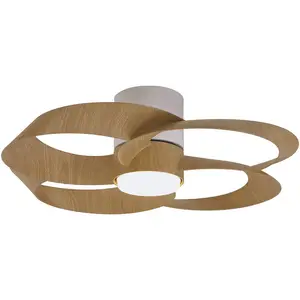Mantra Iluminación Ventilateur de plafond LED Rose bois Moteur DC sile... pas cher