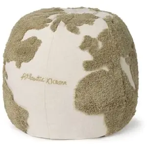 Comparateur de prix : Lorena Canals - Pouf World map Vert kaki taille unique