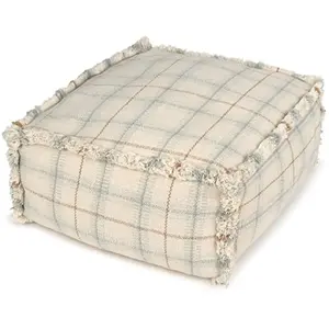 Comparateur de prix : Lorena Canals - Pouf Tartan Bleu Glacier taille unique