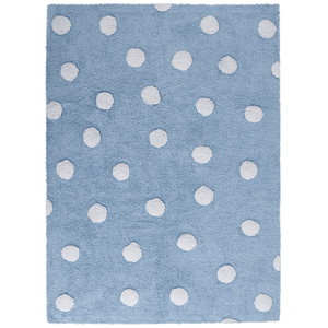 Lorena Canals Tapis lavable en coton bleu et blanc 120x160Vendu paramazon