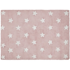 Lorena Canals Tapis lavable Etoiles rose (120 x 160 cm) pas cher