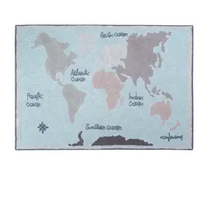 Comparateur de prix : Lorena Canals Tapis lavable carte du monde (140 x 200 cm)
