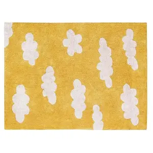 Lorena Canals Tapis rectangulaire Clouds nuage jaune (120 x 160 cm) pas cher