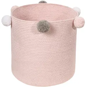 Comparateur de prix : Lorena Canals Panier de rangement Bubbly en coton rose (30 x 30 cm)