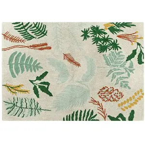 Comparateur de prix : Lorena Canals Tapis lavable Botanic Plants sur fond écru (140 x 200 cm)