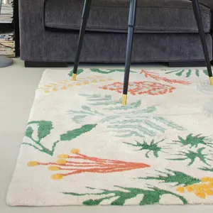 Lorena Canals Tapis coton lavable plantes et fleurs 170x240cm