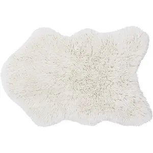 Comparateur de prix : Lorena Canals Tapis en laine Woolly Sheep blanc (110 x 75 cm)