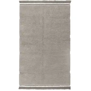 Lorena Canals - Tapis naturel en laine lavable en machine Steppe Gris ...