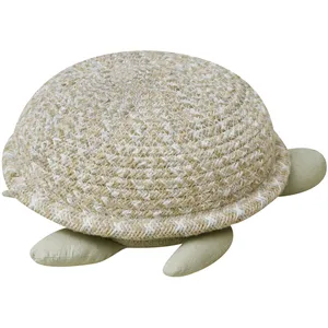 Lorena Canals Panier enfant Tortue Olive Ivoire Naturel 22 x 25 x 10 cm pas cher