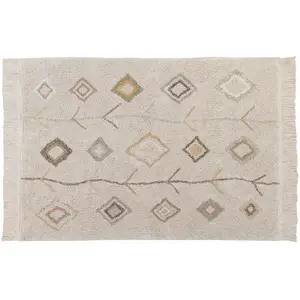 Homemaison - Tapis avec franges ethnique Kaarol Lorena Canals Beige 140x200