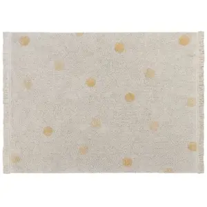 Comparateur de prix : Lorena Canals Tapis lavable Hippy Dots natural miel (120 x 160 cm)