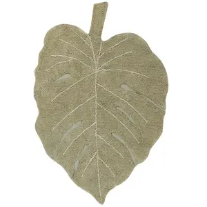 Comparateur de prix : Lorena Canals Tapis lavable Monstera olive (120 x 180 cm)