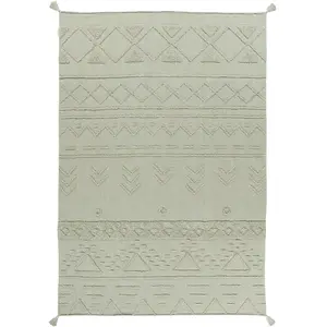 LORENA CANALS Tapis ethnique berbère en coton olive 170x240