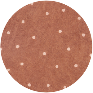 Lorena Canals Tapis lavable Round Dot Chestnut (140 cm)