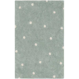 Lorena Canals Tapis lavable Mini Dot Blue Sage (100 x 150 cm) pas cher
