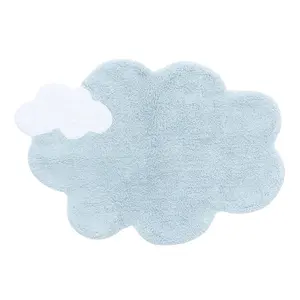 Comparateur de prix : Lorena Canals - Tapis nuage bleu enfant mini Puffy Dream Bleu 70x100
