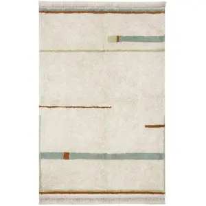 Comparateur de prix : Lorena Canals Tapis lavable Lanes vintage blue (140 x 200 cm)