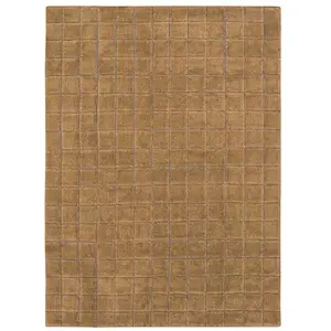 Lorena Canals Tapis en laine lavable mosaïque ocre - 170 x 240 cm pas cher