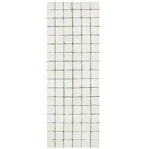 Lorena Canals Tapis de couloir en laine lavable motif mosaïque naturel - 80 x 230 cmVendu parliving-and-company